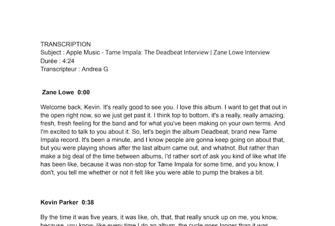 transcribe english podcasts interviews or videos